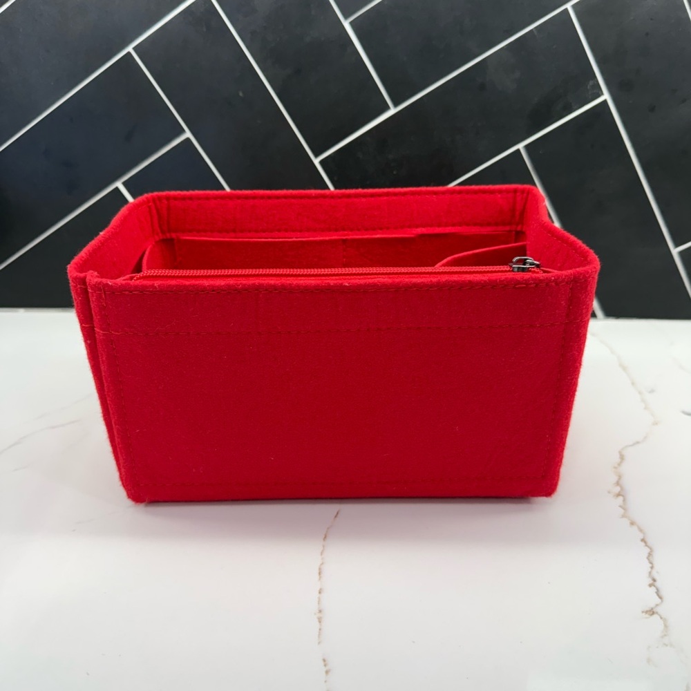 Red Felt Bag Organizer Insert. Used for a Speedy 25